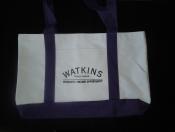 Canvas Tote Bag- White & Puple
